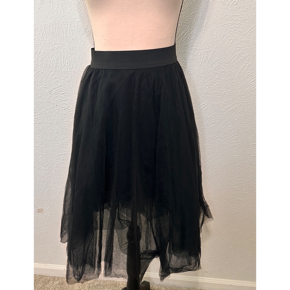 Rue 21 Twill  Black Knee Length Elastic Waist Tutu
Skirt, Med